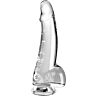 Dildo King Cock Clear 15.2 cm con testicoli