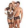 Costume coppia S Pleasures Body-Boxer in rete