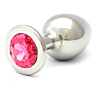Boccioli di rosa swarovski acciaio anale 84 x 40 mm cristallo rosa