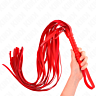 Látigo BDSM KINK RED SHORT HANDLE LONG TAIL WHIP 70 CM