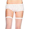 Tanga Leg Avenue Lace Ruffle con volant e pizzo