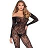 Bodystocking Leg Avenue 89366 in pizzo floreale