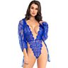 Set Lingerie Leg Avenue Teddy e Bata Blu