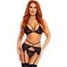 Lingerie Piccante Leg Avenue Set Tre Pezzi con Pizzo