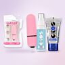 Kit con vibratore a proiettile, lubrificante e detergente
