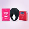Kit per coppie con anello vibrante Pretty Love, preservativi e lubrificante