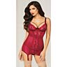 Chemise 2PC con reggicalze e spalline regolabili