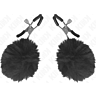 Pinze per Capezzoli KINK con Pompon Nero 6 cm