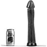 Plug anal ALL BLACK 31 cm con scanalature profonde