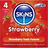Preservativi SKINS Sapore Fragola Pack 4 | Extra Lubrificati