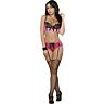 Lingerie Exposed Sequin Lace Bra Short Rosa S/M