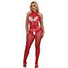 Bodystocking Sublime Fishnet e Pizzo con Collo Alto
