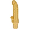 Vibratore GET REAL Gold Dicker Stim con stimolatore clitorideo