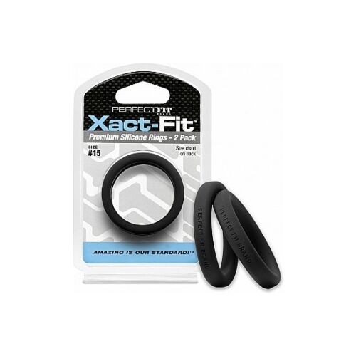 Confezione da 2 anelli in silicone Xact-fit 15,2 cm - nero