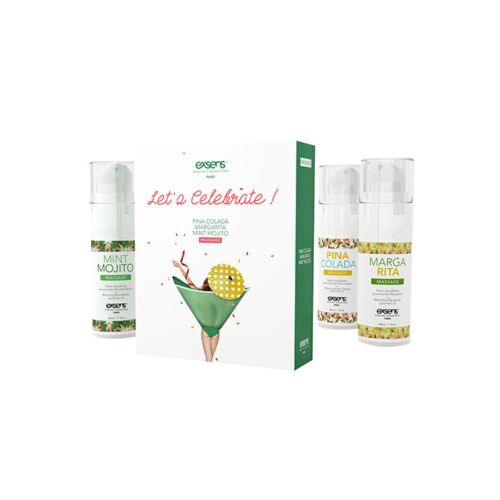 WARMING GOURMET MASSAGE  OILS  LET.S CELEBRATE! 3 X 30ML