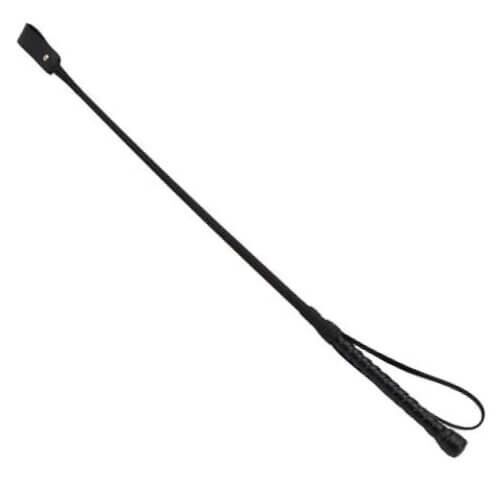 Frusta Bound Noir Nubuck Leather Riding Crop