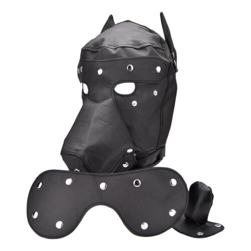 Maschera Bondage Bound to Please con Orecchie e Muso Removibili