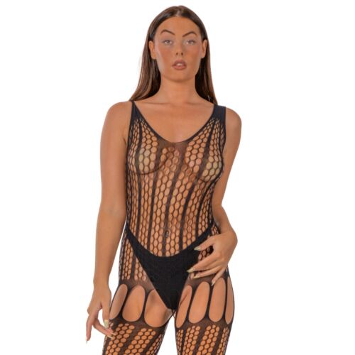 Bodystocking Lace by LJ con schiena in pizzo finto