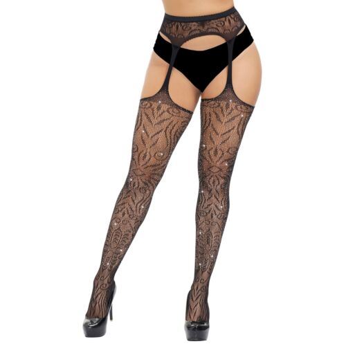 Calze Reggicalze Lace by LJ con Strass