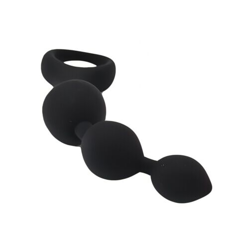 Perle Anali Loving Joy Triple Ripple 14 x 3 cm Negro