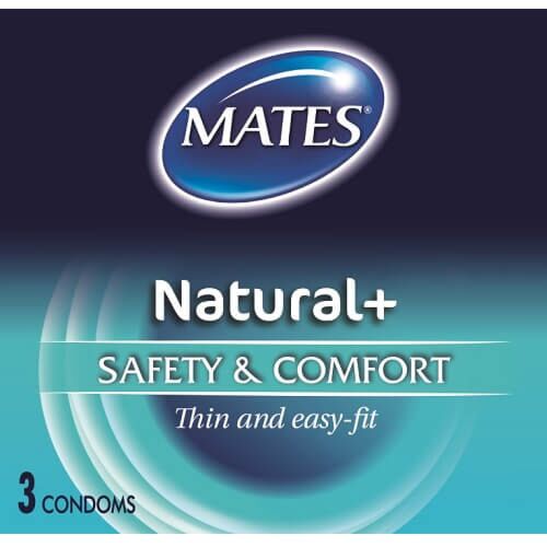 Preservativi Mates Natural 3 Pezzi con lubrificazione
