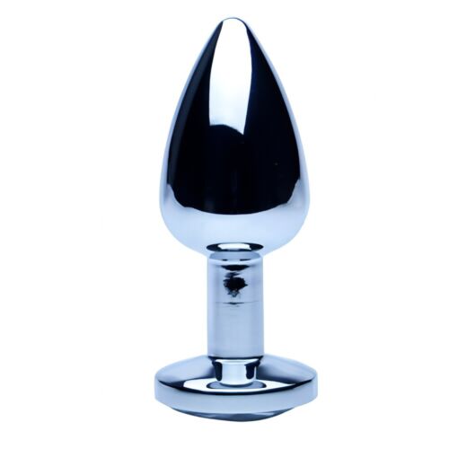 Butt Plug Precious Metals Silver Piccolo con base gioiello