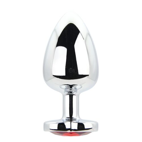 Butt Plug Toosh Heart Shaped Large con pietra Rojo