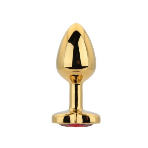 Butt Plug Toosh Heart Shaped Gold Piccolo con Base Gioiello