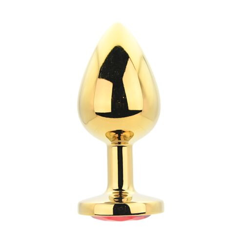 Plug Anale Toosh Metal Large Stone con Base Decorativa Rojo