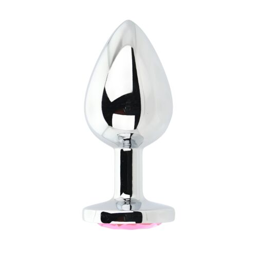 Plug Anale Toosh Metal Large Stone con Base Decorativa Rosa