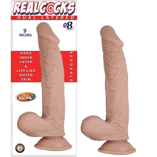 Dildo Nasstoys RealCocks Dual Layer 9 Inch Flessibile