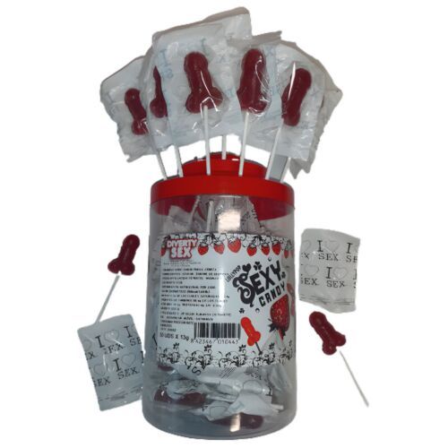Caramelle divertenti Diablo Picante 50 pirulitas a forma di pene