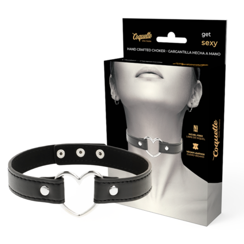 Collare in Pelle Vegana Coquette Chic Desire con Cuore