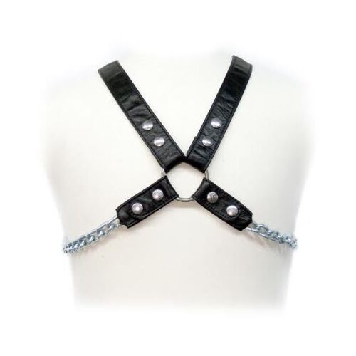 Arnesi per Uomo Leather Body Chain Harness II con catene