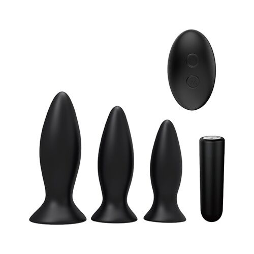 Plugs Anali S Pleasures Premium Line Triplicity Black con Vibrazione
