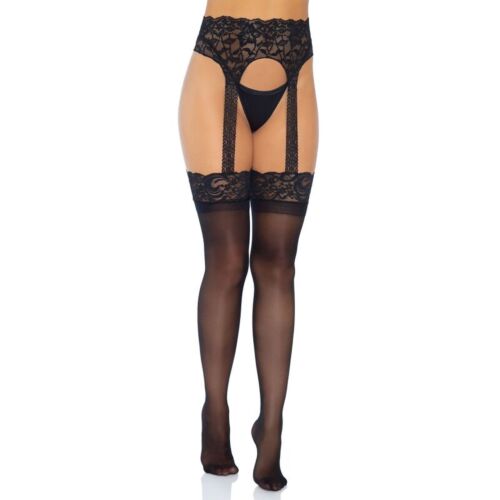 Calze Opache con Giarrettiera Alta Leg Avenue
