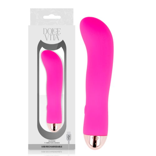 Vibratore Dolce Vita Rechargeable Due Rosa 7 Modi