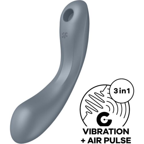 Succionatore Satisfyer Curve Trinity 1 con vibrazione