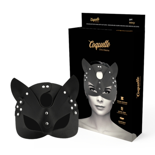 Maschera in Ecopelle Coquette Accessories Chic Desire con Orecchie di Coniglio