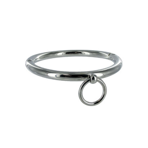 Collana BDSM Metal Hard con anello 18cm