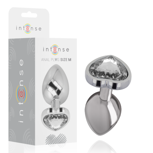 Plug Anale INTENSE Diamante Gioiello Cuore Bianco