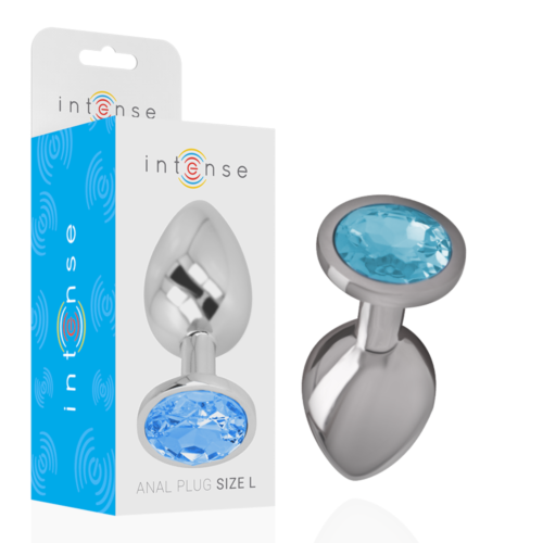 Plug Anale INTENSE con Cristallo Blu Taglia L