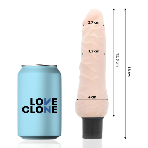 Vibratore LOVECLONE SVEN 18.5 cm con lubrificazione automatica