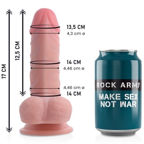 Dildo Rock Army Panzer 17 cm con material a doppia densità