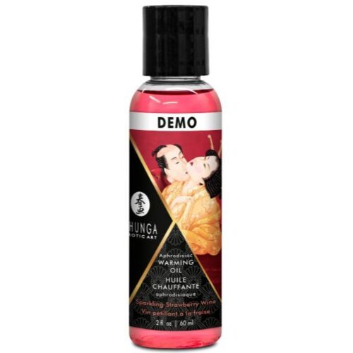 Shunga massaggio olio effetto calore cava con fragole 60 ml