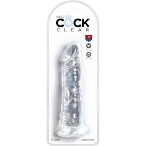Pene realístico KING COCK 19.7 cm trasparente