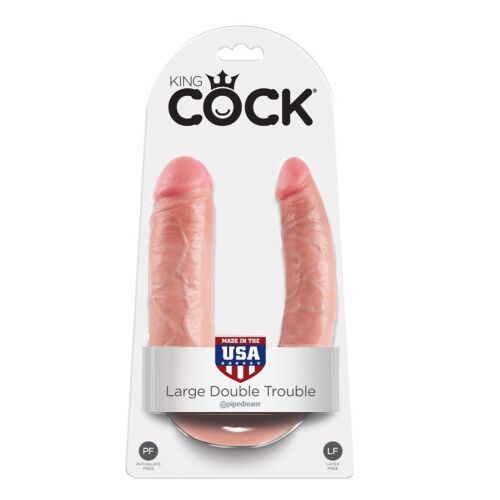 Dildo doppia penetrazione KING COCK 17.8 cm