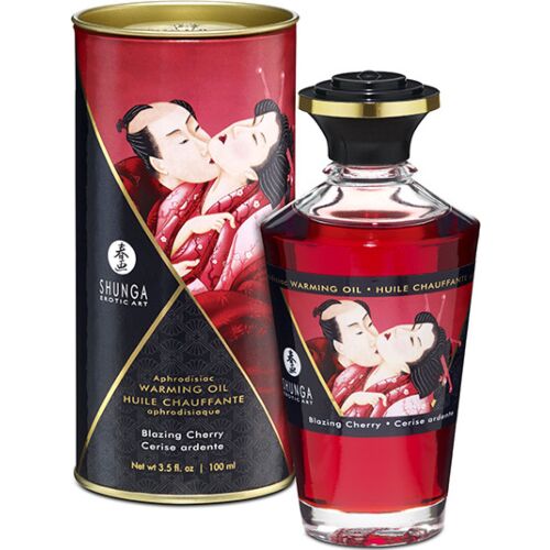 Olio da massaggio Shunga effetto calore ciliegia 100 ml
