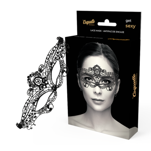 Benda per gli occhi Bondage Coquette Accessories in pizzo nero