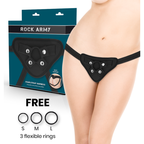 Arnés Rock Army Rockarmy con Anillos Flexibles para Dildos